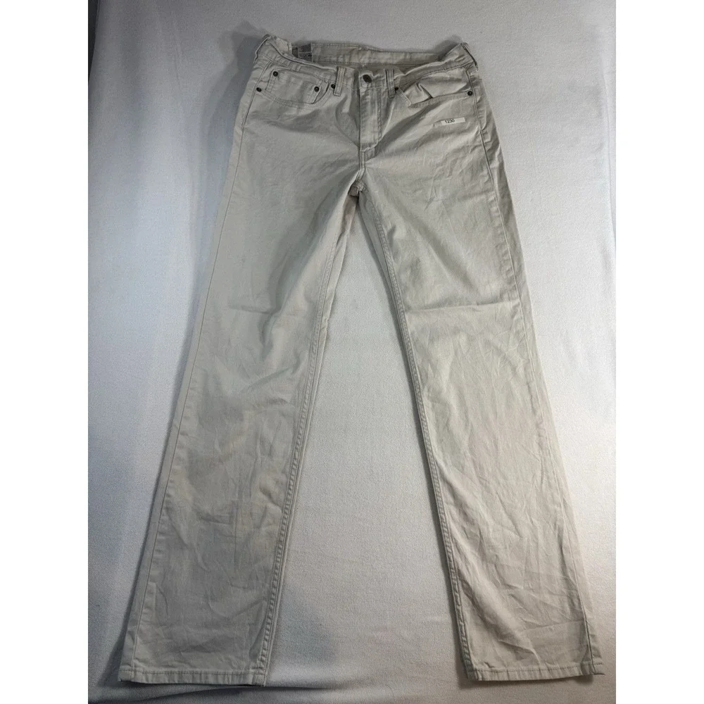 Levis 514 Straight Leg Jeans Men's 34x34 Medium Wash Beige Khaki Pants